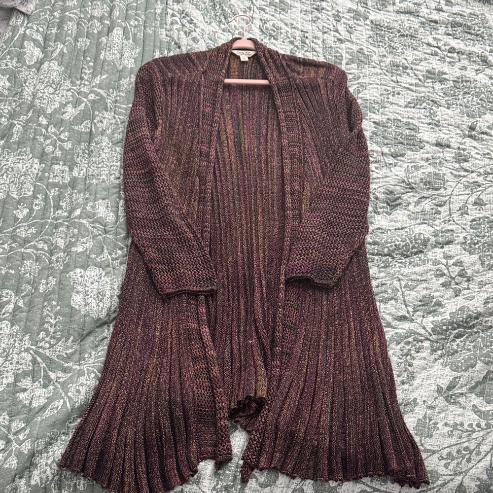Krazy Kat Multicolor Ribbed Sparkle Cardigan